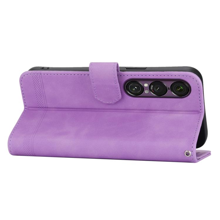 For Sony Xperia 1 VII Dierfeng Dream Line TPU + PU Leather Phone Case