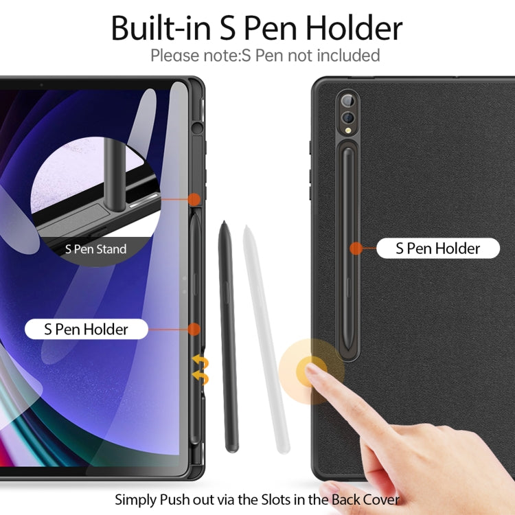 For Samsung Galaxy Tab S10+ DUX DUCIS Domo Series Magnetic Flip Leather Tablet Case
