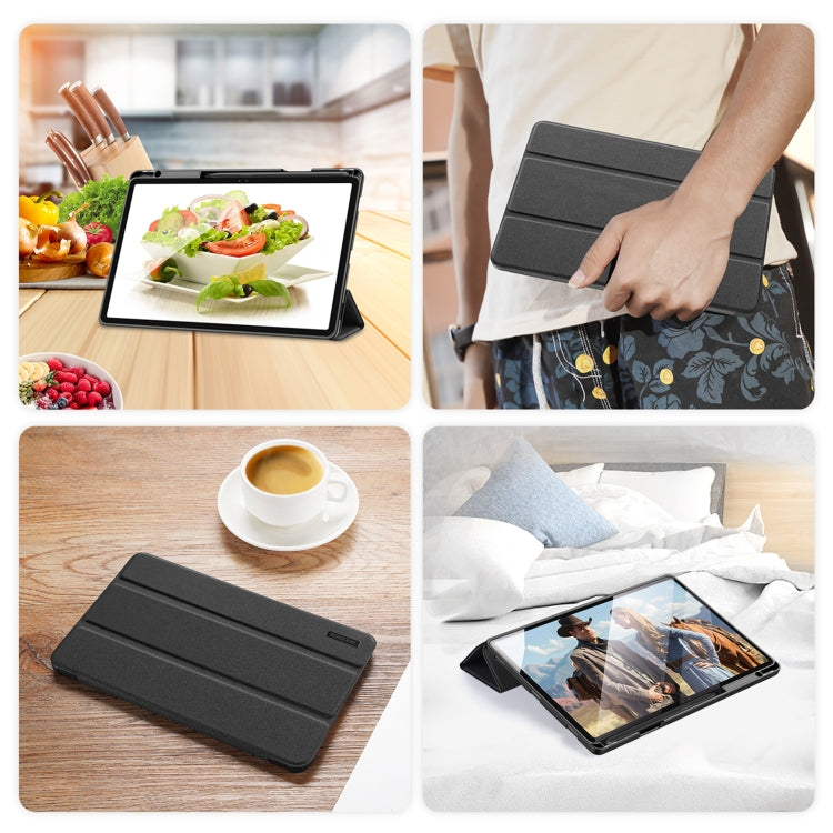 For Samsung Galaxy Tab S10+ DUX DUCIS Domo Series Magnetic Flip Leather Tablet Case