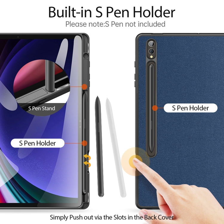 For Samsung Galaxy Tab S10+ DUX DUCIS Domo Series Magnetic Flip Leather Tablet Case