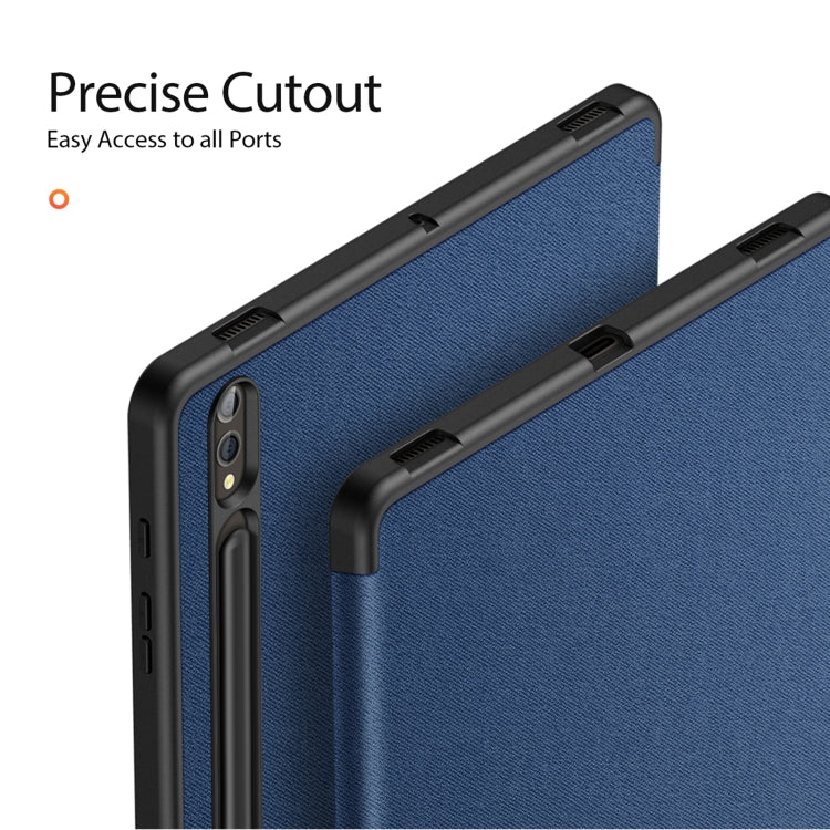 For Samsung Galaxy Tab S10+ DUX DUCIS Domo Series Magnetic Flip Leather Tablet Case