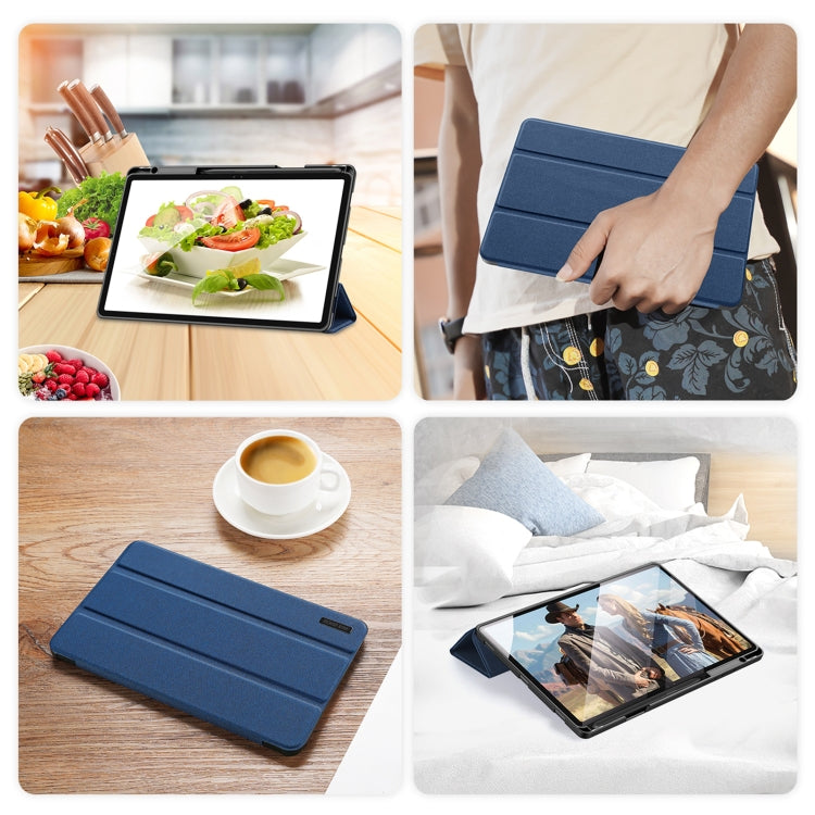 For Samsung Galaxy Tab S10+ DUX DUCIS Domo Series Magnetic Flip Leather Tablet Case