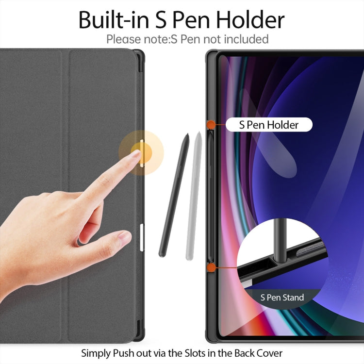 For Samsung Galaxy Tab S10 Ultra DUX DUCIS Domo Series Magnetic Flip Leather Tablet Case