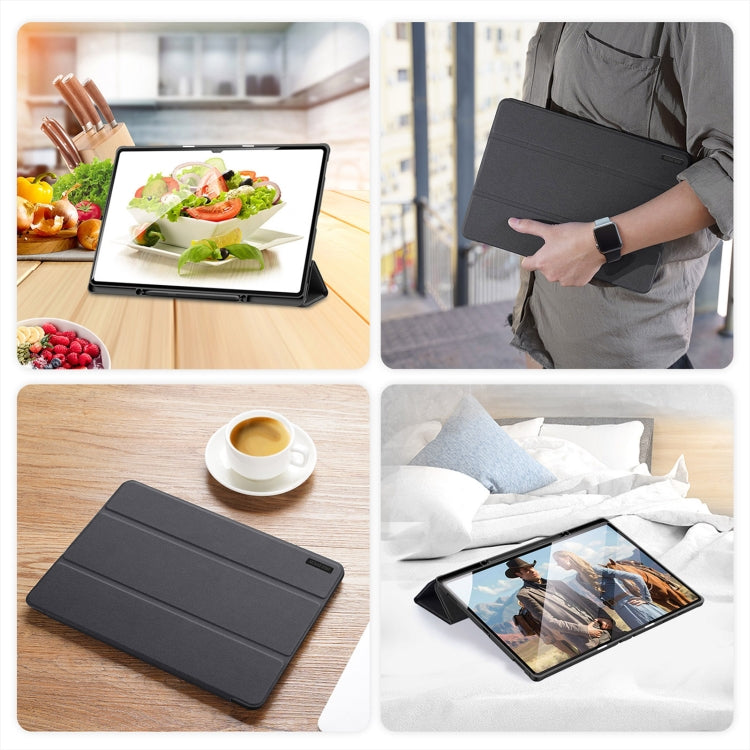For Samsung Galaxy Tab S10 Ultra DUX DUCIS Domo Series Magnetic Flip Leather Tablet Case