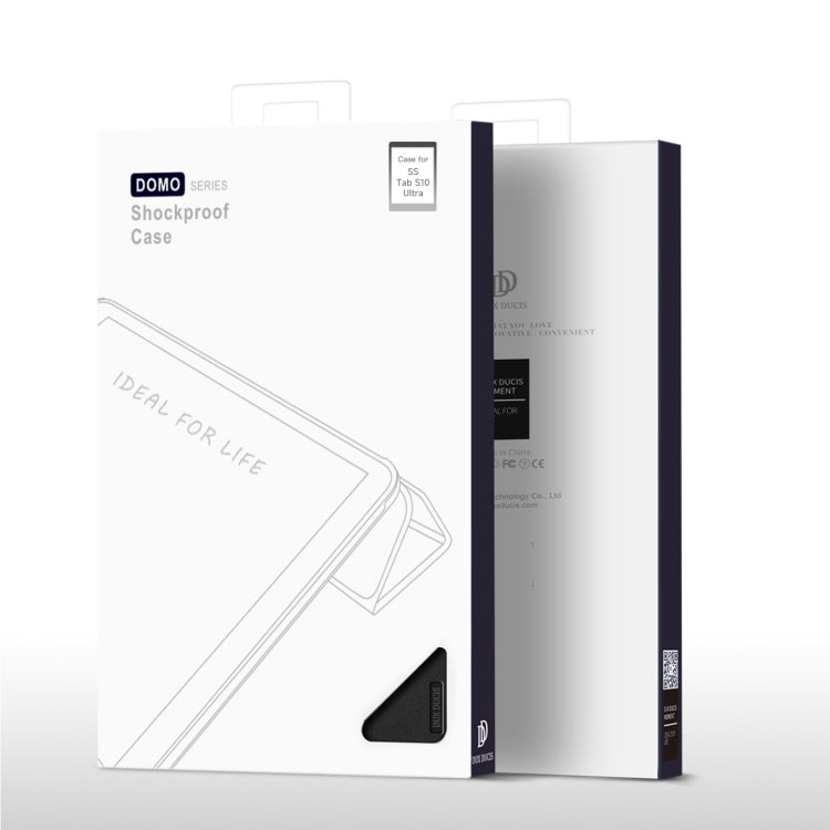 For Samsung Galaxy Tab S10 Ultra DUX DUCIS Domo Series Magnetic Flip Leather Tablet Case