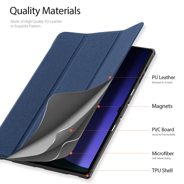For Samsung Galaxy Tab S10 Ultra DUX DUCIS Domo Series Magnetic Flip Leather Tablet Case