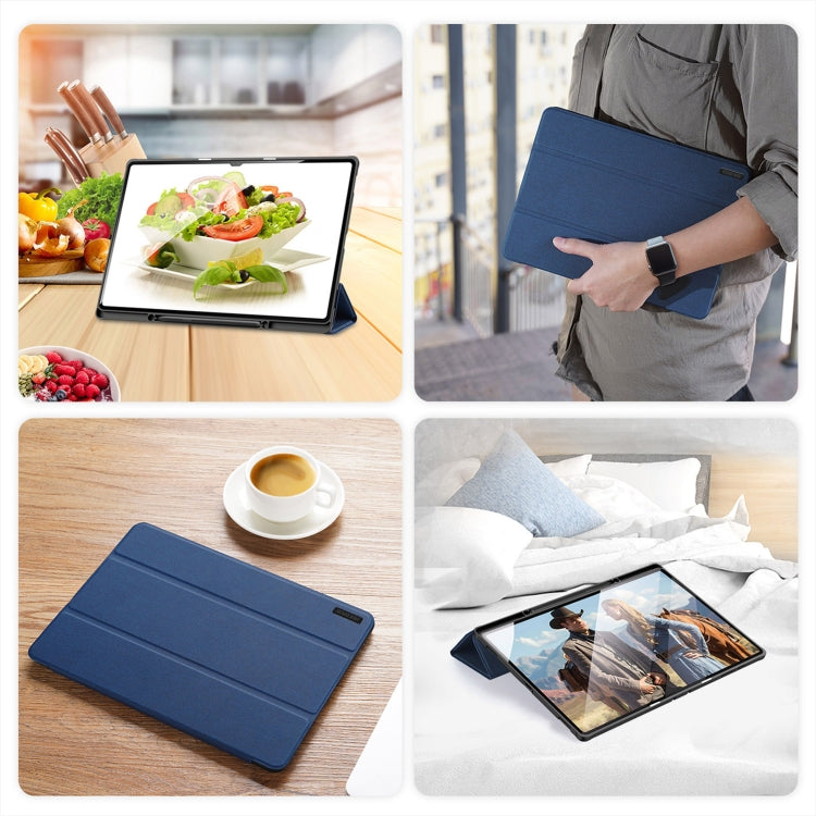 For Samsung Galaxy Tab S10 Ultra DUX DUCIS Domo Series Magnetic Flip Leather Tablet Case