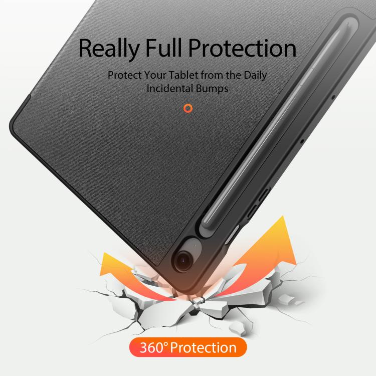 For Samsung Galaxy Tab S10 FE+ DUX DUCIS Domo Series Magnetic Flip Leather Tablet Case