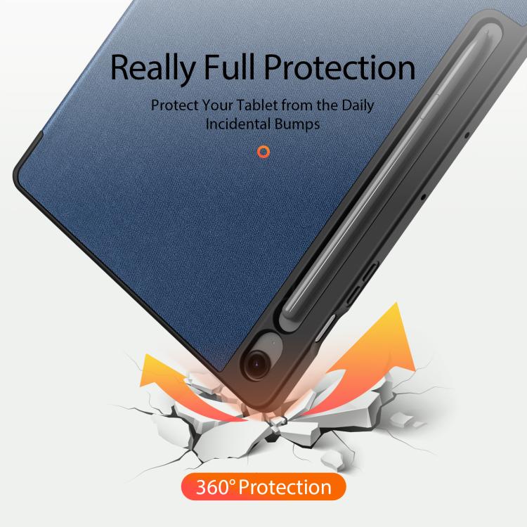 For Samsung Galaxy Tab S10 FE+ DUX DUCIS Domo Series Magnetic Flip Leather Tablet Case