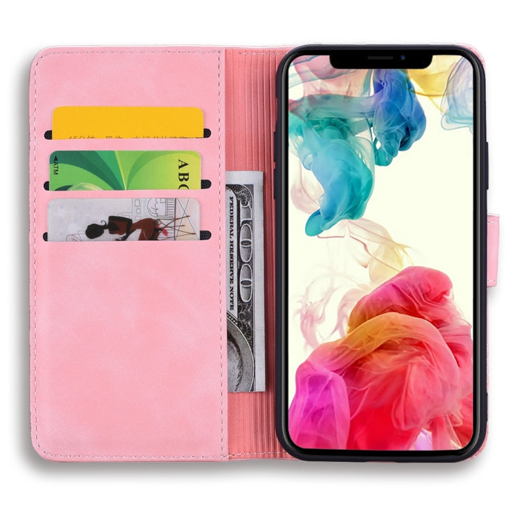 For iPhone 16 Plus Mandala Embossed Dual-Fold Calf Leather Phone Case
