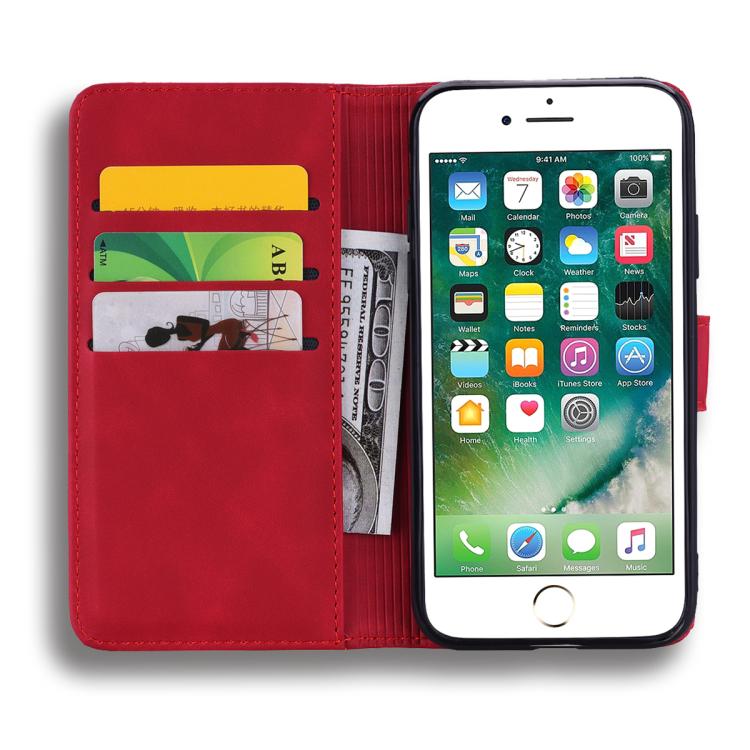 For iPhone 17e / 16e Mandala Embossed Dual-Fold Calf Leather Phone Case