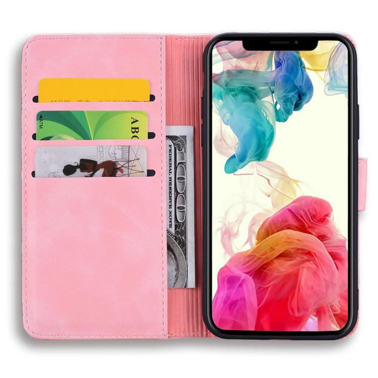 For iPhone 17 Mandala Embossed Dual-Fold Calf Leather Phone Case