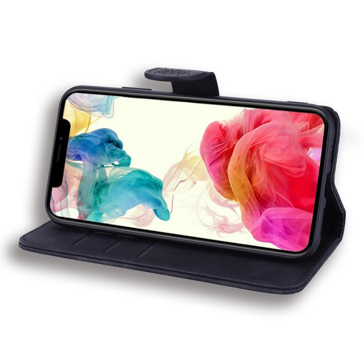 For iPhone 17 Pro Max Mandala Embossed Dual-Fold Calf Leather Phone Case