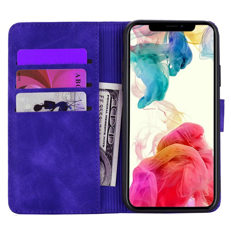 For iPhone 17 Pro Max Mandala Embossed Dual-Fold Calf Leather Phone Case