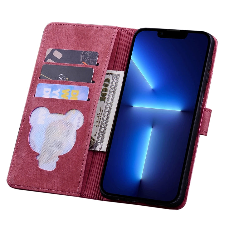 For iPhone 16 Plus Cartoon Sakura Cat Embossed Leather Phone Case