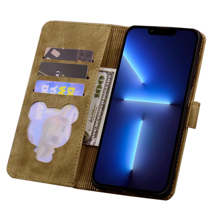 For iPhone 17 Pro Max Cartoon Sakura Cat Embossed Leather Phone Case