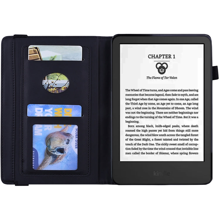 For Amazon Kindle Paperwhite 12th 2024 Calf Texture Embossed Leather Tablet Case