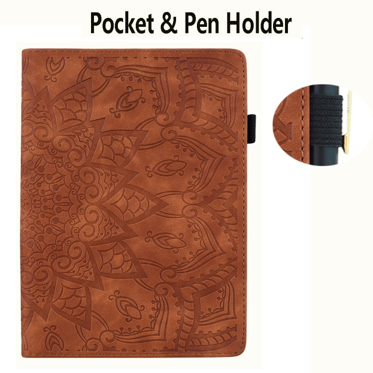 For Amazon Kindle Paperwhite 12th 2024 Calf Texture Embossed Leather Tablet Case