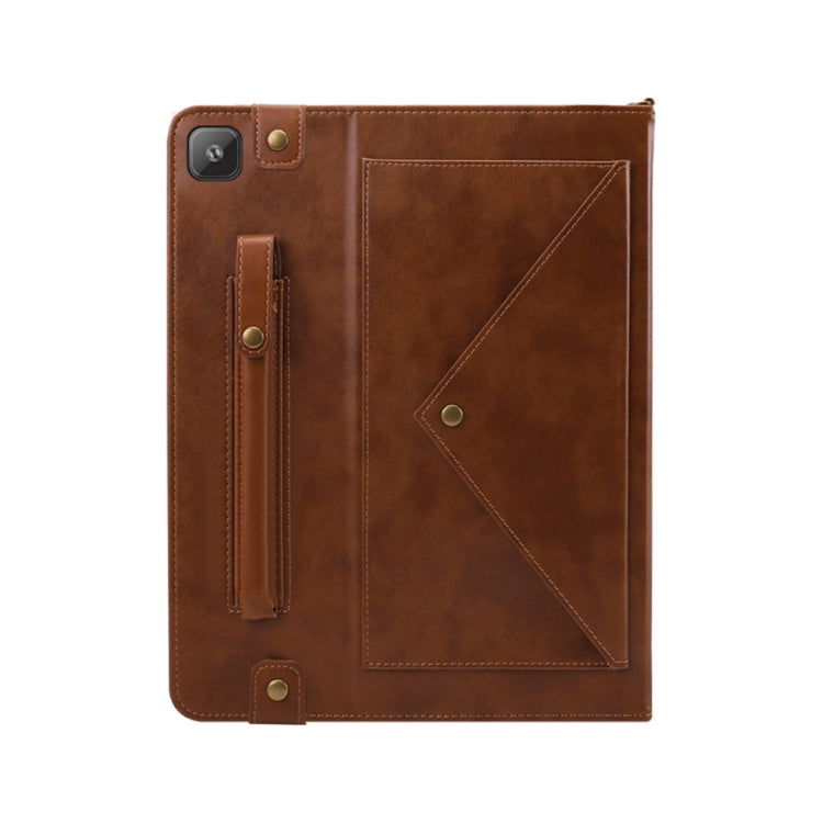 For Samsung Galaxy Tab S6 Lite P610/P615 Envelope Horizontal Flip PU Leather Case with Card Slots & Pen Slots & Holder & Wallet & Photo Frame & Shoulder Strap