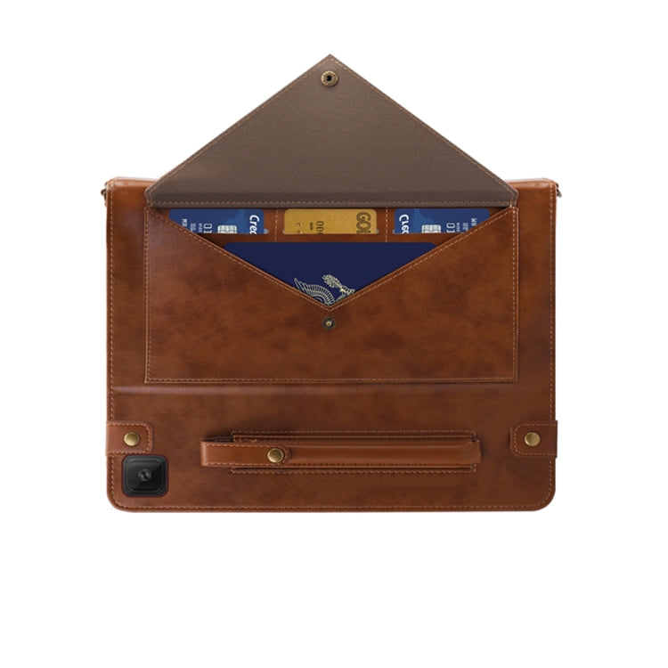For Samsung Galaxy Tab S6 Lite P610/P615 Envelope Horizontal Flip PU Leather Case with Card Slots & Pen Slots & Holder & Wallet & Photo Frame & Shoulder Strap