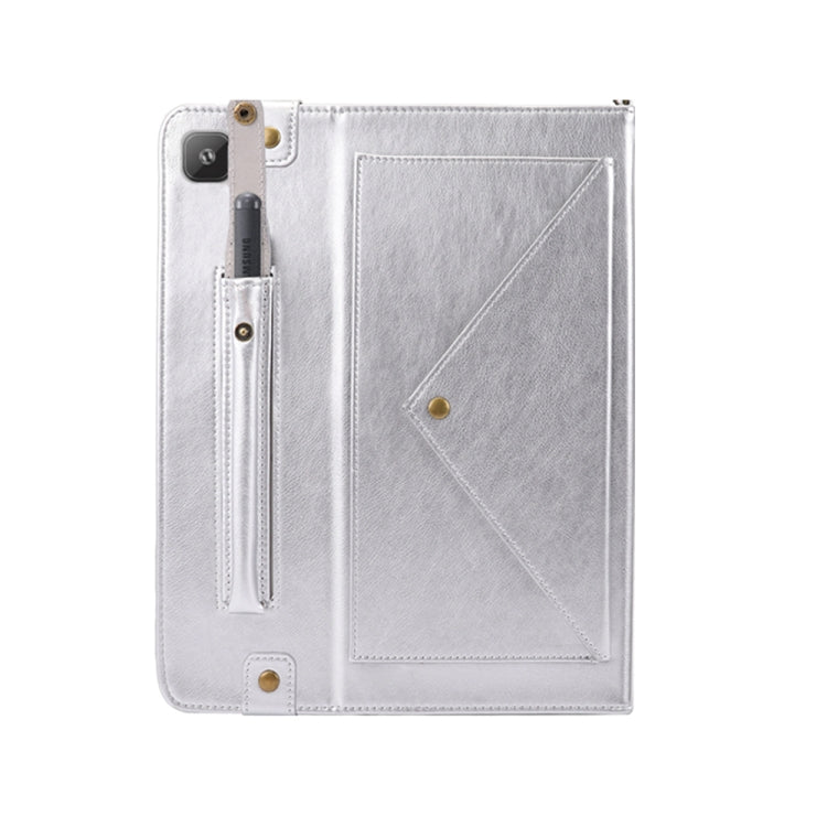 For Samsung Galaxy Tab S6 Lite P610/P615 Envelope Horizontal Flip PU Leather Case with Card Slots & Pen Slots & Holder & Wallet & Photo Frame & Shoulder Strap