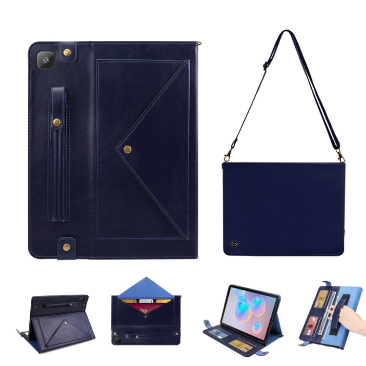 For Samsung Galaxy Tab S6 Lite P610/P615 Envelope Horizontal Flip PU Leather Case with Card Slots & Pen Slots & Holder & Wallet & Photo Frame & Shoulder Strap