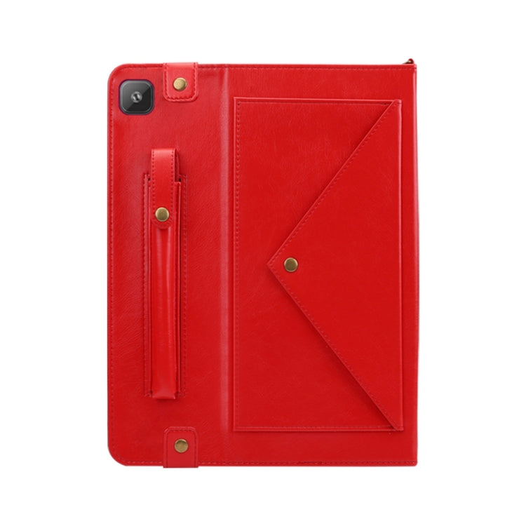 For Samsung Galaxy Tab S6 Lite P610/P615 Envelope Horizontal Flip PU Leather Case with Card Slots & Pen Slots & Holder & Wallet & Photo Frame & Shoulder Strap
