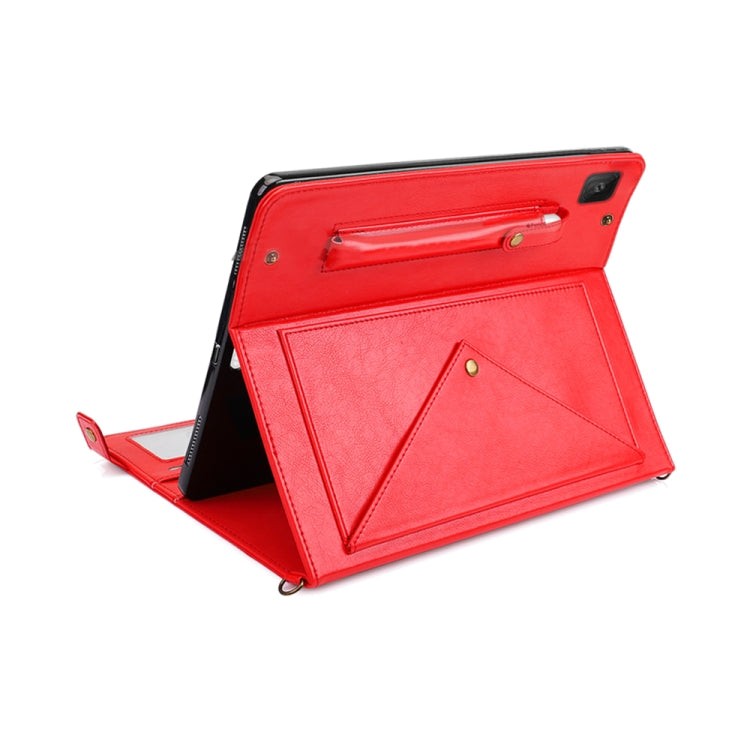 For Samsung Galaxy Tab S6 Lite P610/P615 Envelope Horizontal Flip PU Leather Case with Card Slots & Pen Slots & Holder & Wallet & Photo Frame & Shoulder Strap