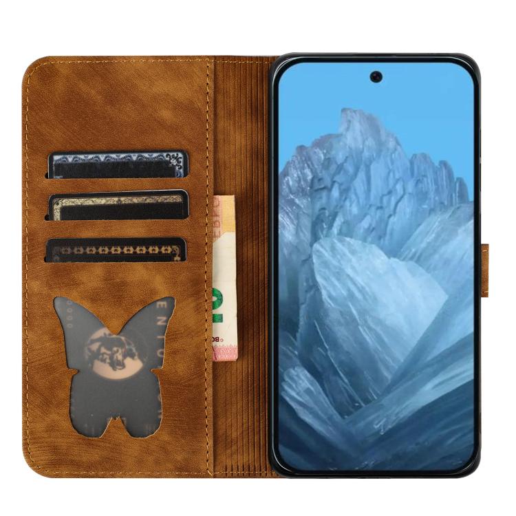 For Google Pixel 9 Pro XL / 10 Pro XL Butterfly Cat Embossing Flip Leather Phone Case