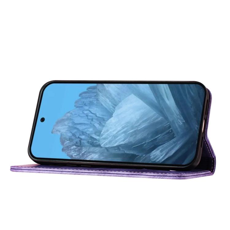 For Google Pixel 10a Butterfly Cat Embossing Flip Leather Phone Case