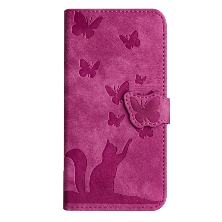 For Google Pixel 10a Butterfly Cat Embossing Flip Leather Phone Case
