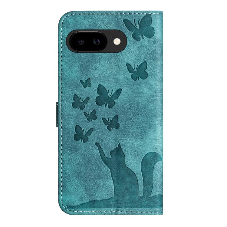 For Google Pixel 10a Butterfly Cat Embossing Flip Leather Phone Case