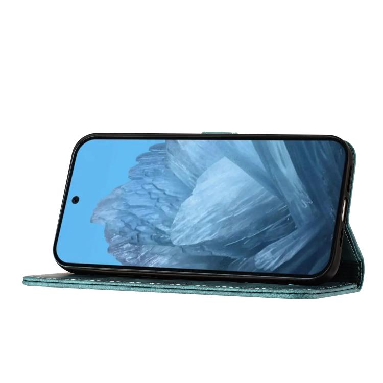 For Google Pixel 10a Butterfly Cat Embossing Flip Leather Phone Case