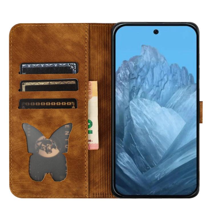 For Google Pixel 10a Butterfly Cat Embossing Flip Leather Phone Case