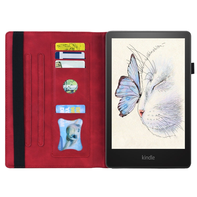 For Amazon Kindle Paperwhite 12th 2024 Splicing Shockproof Leather Tablet Case