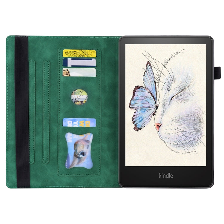 For Amazon Kindle Paperwhite 12th 2024 Splicing Shockproof Leather Tablet Case