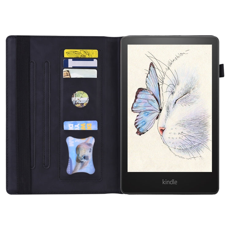 For Amazon Kindle Paperwhite 12th 2024 Splicing Shockproof Leather Tablet Case