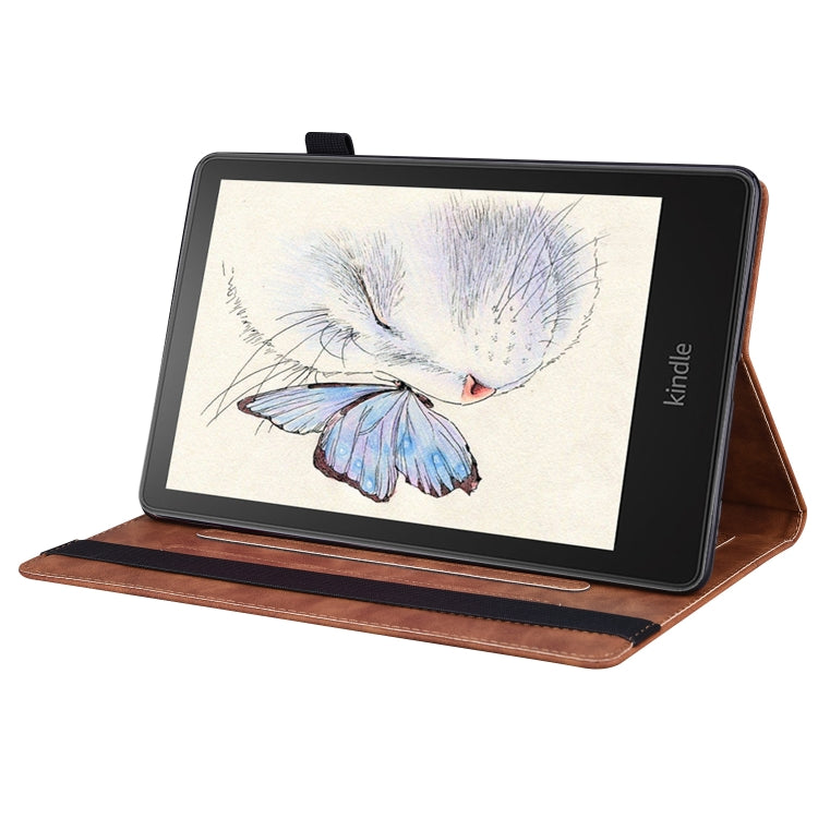 For Amazon Kindle Paperwhite 12th 2024 Splicing Shockproof Leather Tablet Case