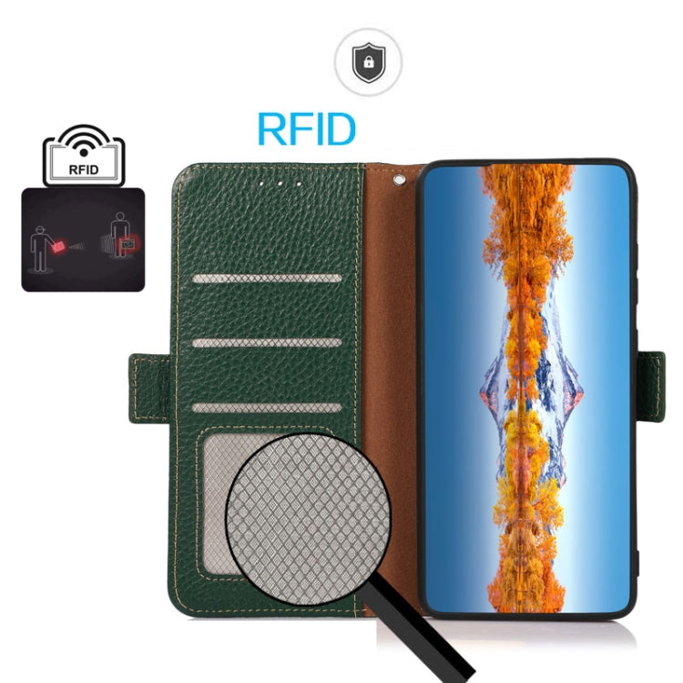 For Xiaomi Redmi K70 Pro KHAZNEH Side-Magnetic Litchi Genuine Leather RFID Phone Case