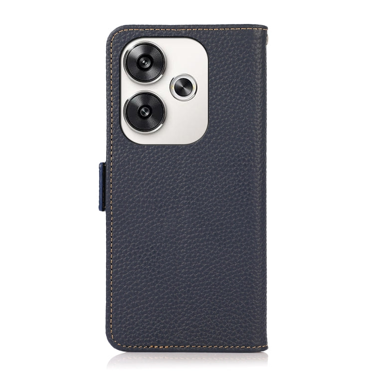 For Xiaomi POCO F6 KHAZNEH Side-Magnetic Litchi Genuine Leather RFID Phone Case