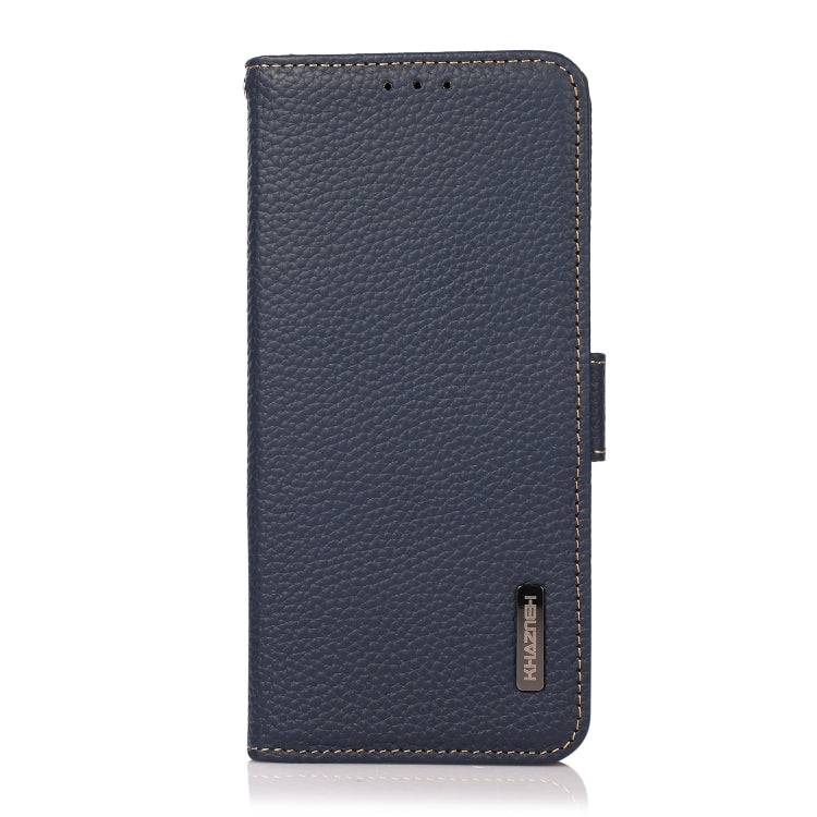 For Xiaomi Redmi Turbo 3 KHAZNEH Side-Magnetic Litchi Genuine Leather RFID Phone Case