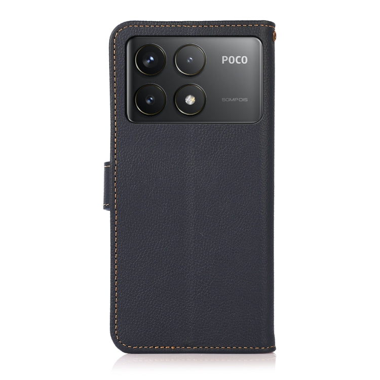 For Xiaomi Redmi K70 KHAZNEH Custer Texture RFID Genuine Leather Phone Case