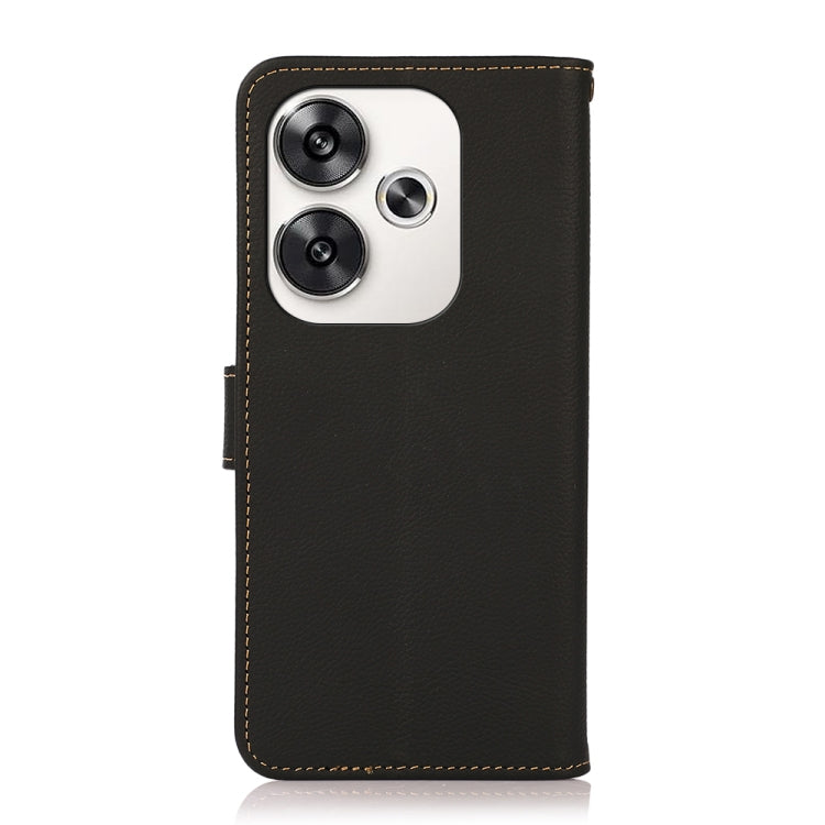 For Xiaomi Redmi Turbo 3 KHAZNEH Custer Texture RFID Genuine Leather Phone Case