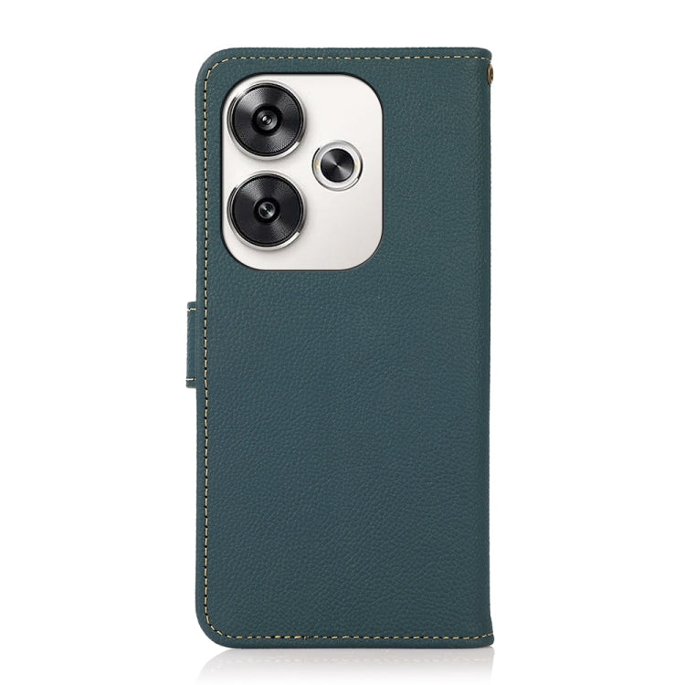 For Xiaomi Redmi Turbo 3 KHAZNEH Custer Texture RFID Genuine Leather Phone Case