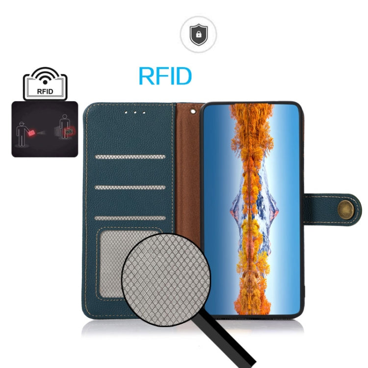 For Xiaomi Redmi Turbo 3 KHAZNEH Custer Texture RFID Genuine Leather Phone Case