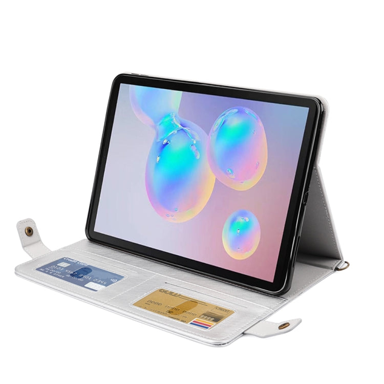 For Samsung Galaxy Tab S6 Lite P610/P615 Envelope Color Matching Horizontal Flip PU Leather Case with Card Slots & Pen Slots & Holder & Wallet & Photo Frame & Shoulder Strap