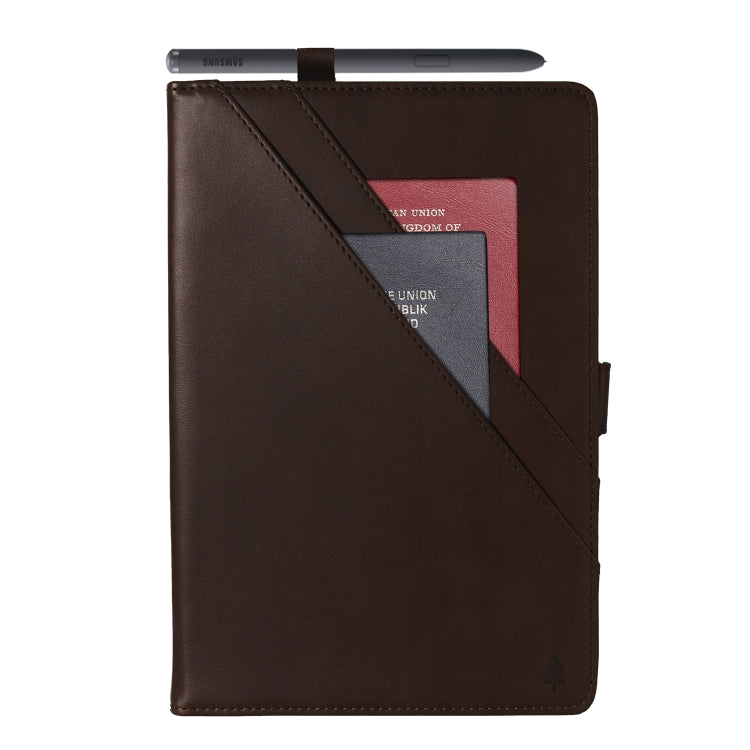 For Samsung Galaxy Tab S6 Lite P610/P615 Horizontal Flip Double Holder Leather Case with Holder & Card Slots & Photo Frame