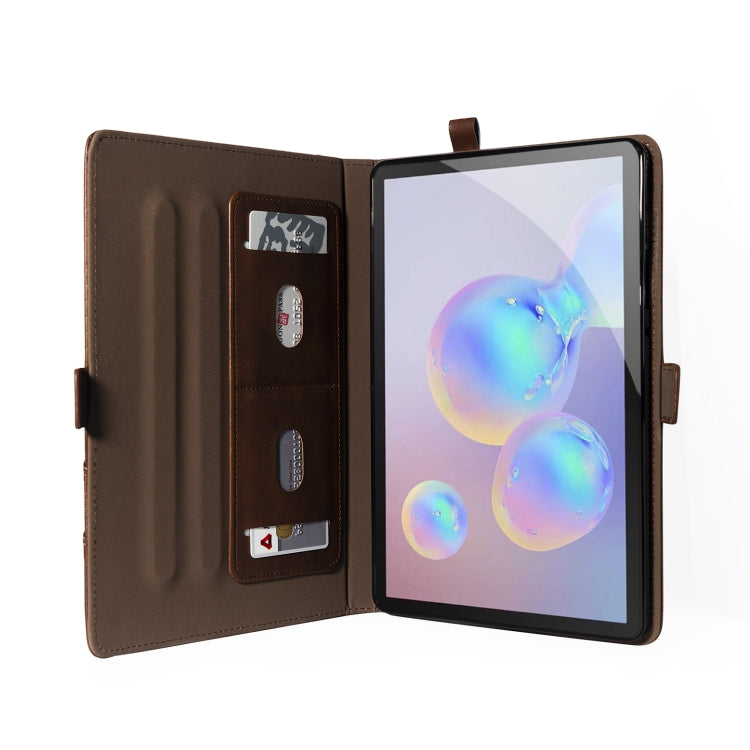 For Samsung Galaxy Tab S6 Lite P610/P615 Horizontal Flip Double Holder Leather Case with Holder & Card Slots & Photo Frame