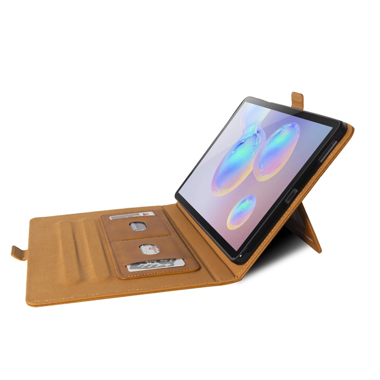 For Samsung Galaxy Tab S6 Lite P610/P615 Horizontal Flip Double Holder Leather Case with Holder & Card Slots & Photo Frame