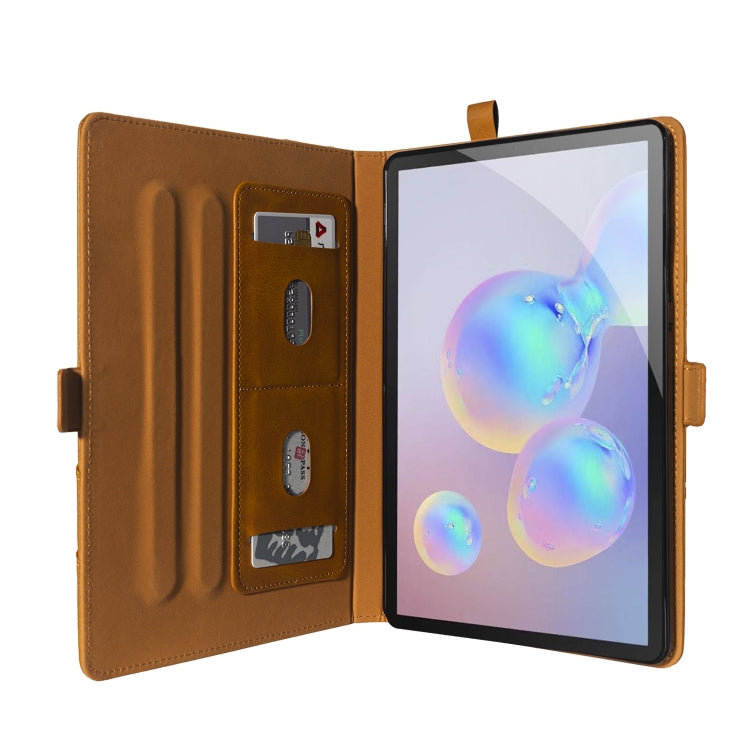 For Samsung Galaxy Tab S6 Lite P610/P615 Horizontal Flip Double Holder Leather Case with Holder & Card Slots & Photo Frame